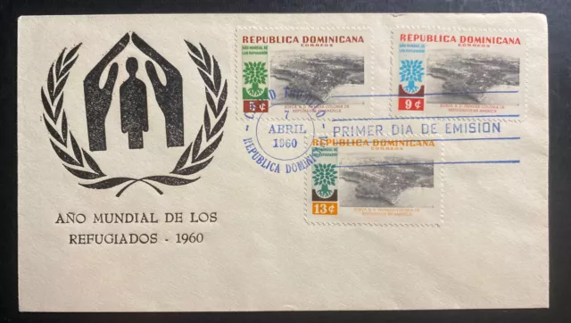 1960 Trujillo Dominican Republic First day Cover FDC Refugee Year