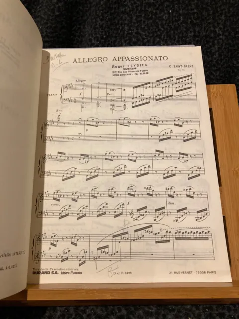 C. Saint-Saëns Allegro Appassionato opus 70 partition piano éditions Durand 3