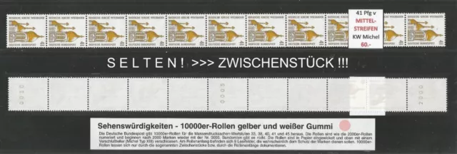 RM Sehenswürdigkeiten 41 Pfg v MITTELSTREIFEN 2000 - 0005 - 0010 postfrisch