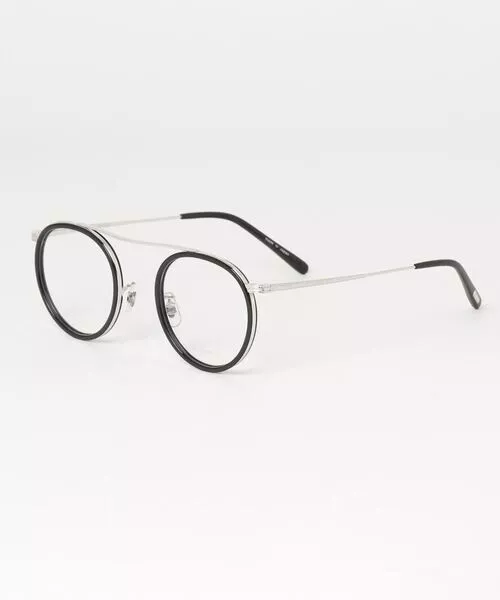 OLIVER PEOPLES MP-3-XL 46 SBK Boston Eyeglasses Black/Silver Unisex Eyewear