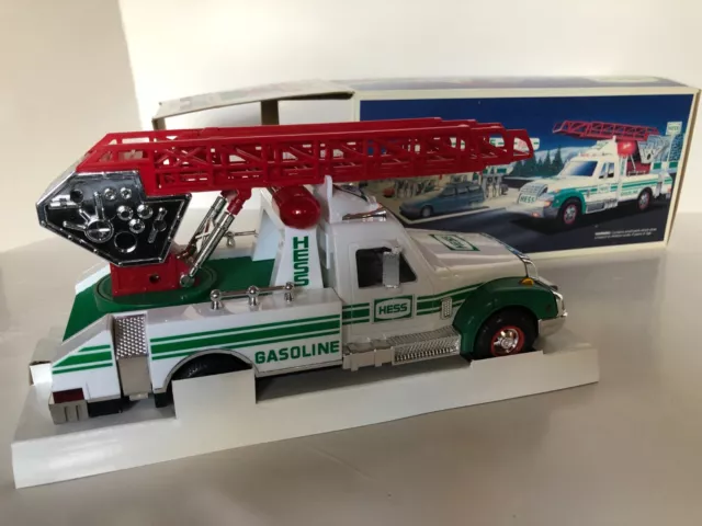 Vintage 1994 Hess Toy Rescue Truck, Lights, Sounds, Ladder, Always Stored in Box