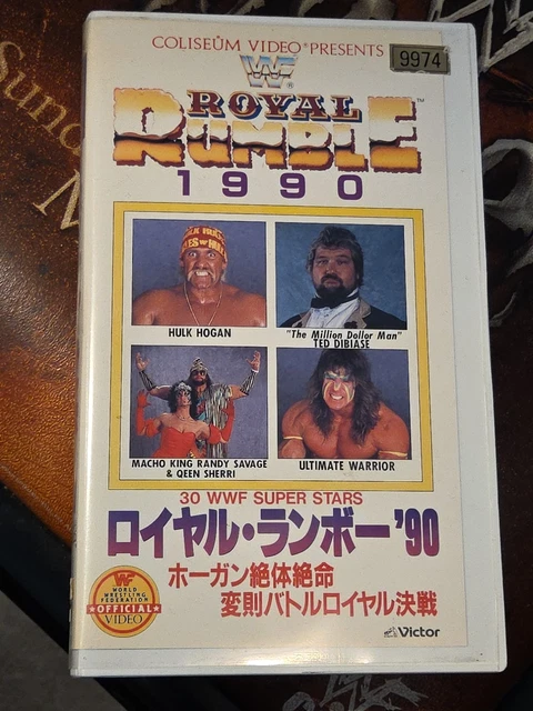 WWF ROYAL RUMBLE 1990 VHS Japan Rare Victor Big Box Hulk Hogan Ultimate ...
