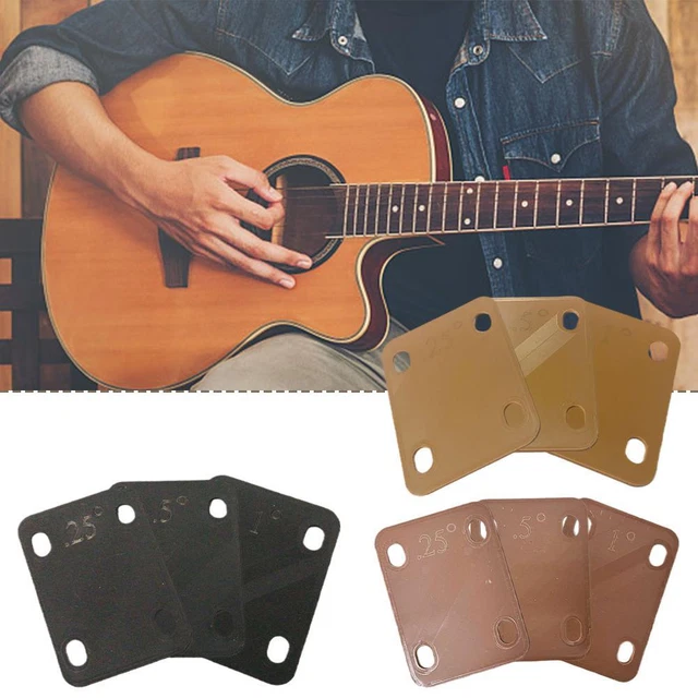 3pcs Neck Shims Guitar Neck Spacer Plastic Electric Neck Plat{ 0.5 Degree 1 D6N6