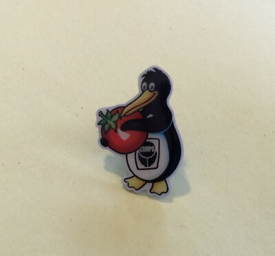 PIN'S LAPEL PIN PINS ANIMAL OISEAU PINGOUIN MANCHOT COMPO AVEC TOMATE RARE 