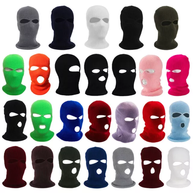 New 3 Hole Full Face Ski Mask Winter Cap Balaclava Hood Beanie Warm Tactical Hat