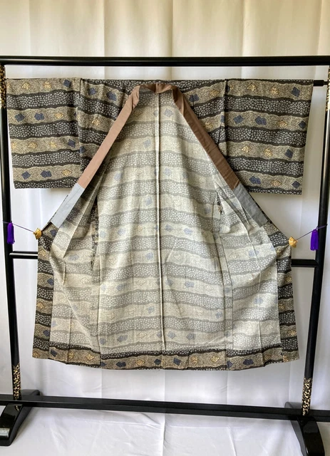 Vintage Japanese juban kimono - Mens Juban Kimono Robe 4