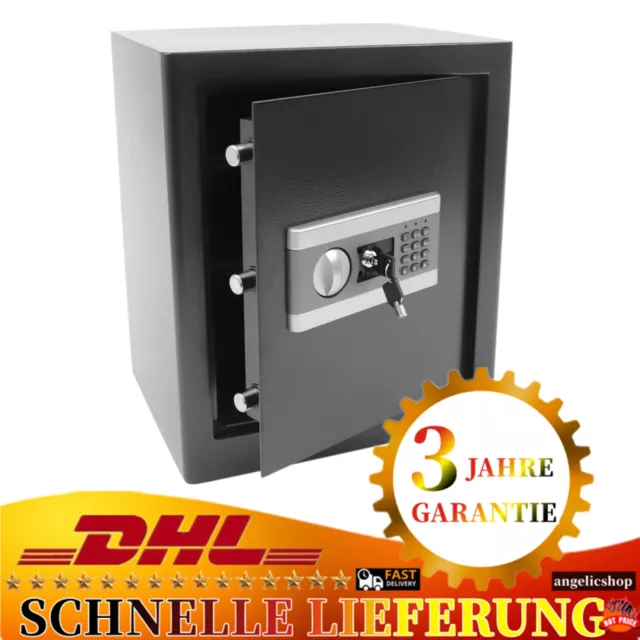 45 L Tresorschrank Haushalt Tresor Feuerfest Möbeltresor m/Schlüssel Safe Box