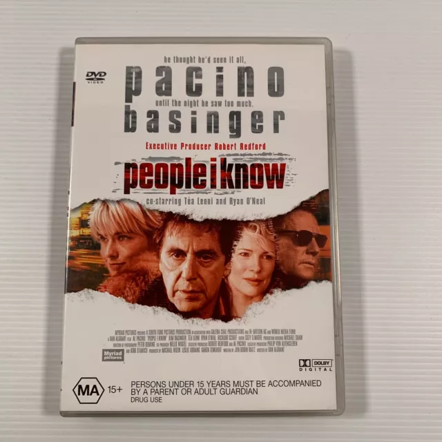 People I Know (DVD 2002) Al Pacino Kim Basinger Ryan O'Neal Region 4