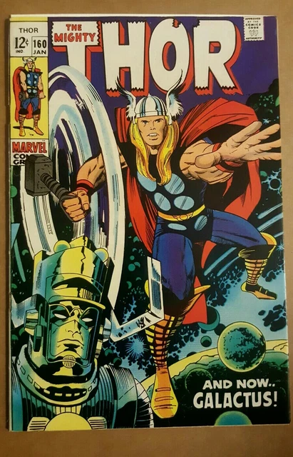 Marvel The Mighty Thor 160 VF+ W/PAGES GALACTUS/EGO CLASSIC!.