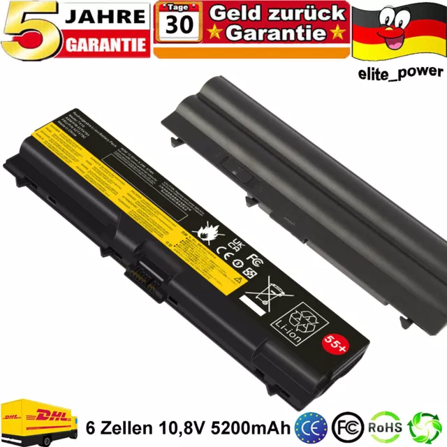 Akku für Lenovo ThinkPad T410 T510 T420 T520 W510 W520 SL510 Edge 14/15" 5200mAh