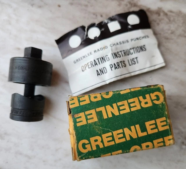 Greenlee No. 730- 1-1/16" round metal punch set No. 500-2416.7