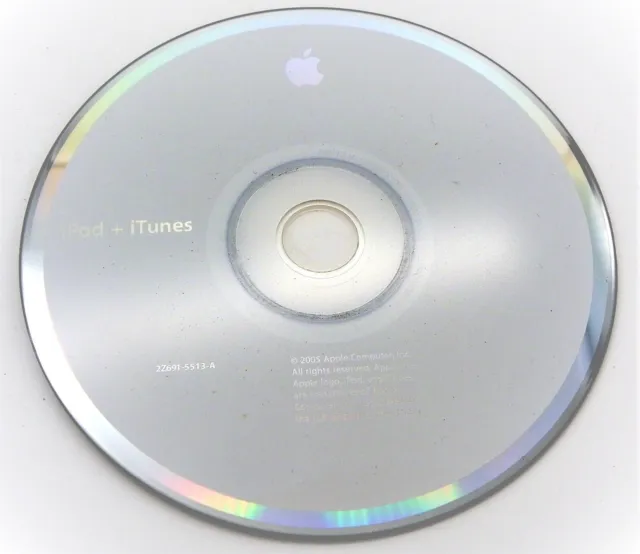 Replacement Disc Ipod + Itunes 2Z691-5513-A (2005, Apple)