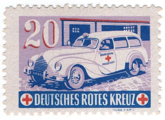 (I.B) Germany Cinderella : Red Cross Fund 20pf (ambulance)