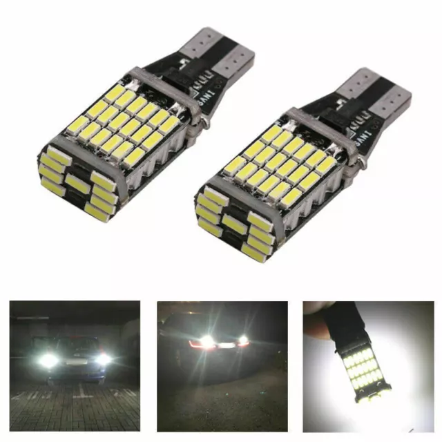 2x W16W T15 Canbus LED 45SMD Glühlampe Rückfahrlicht Rücklicht Lampe Lampe 6000K