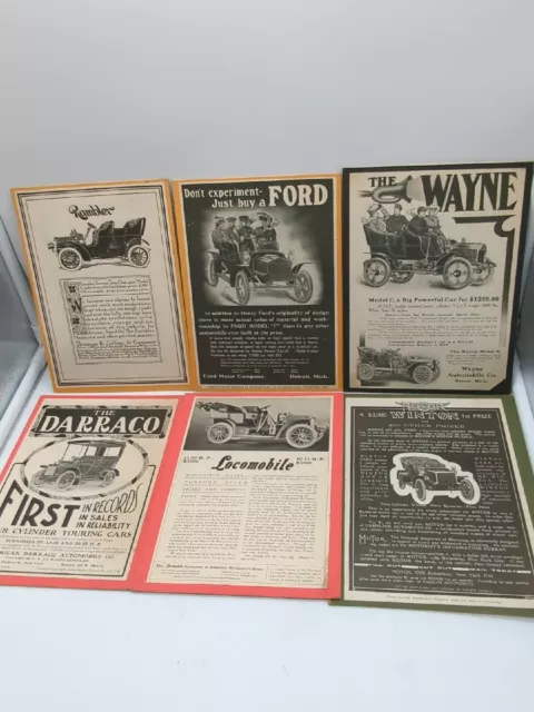 1905 Ford Model "F" Print Ad 6" x 9" Rambler, Lincoln, Winton, Wayne See Pics