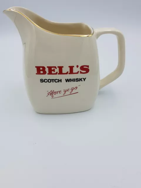 Vintage Wade Pdm Bells Scotch Whisky Ceramic Water Jug Pitcher ‘Afore Ye Go’