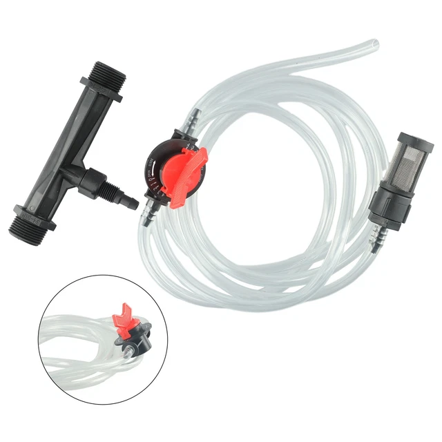 Injecteur Engrais Venturi G1 Irrigation Jardin - Kit Complet Avec Tuyau, Interrupteur Et Filtre Pour Arrosage Goutte à Goutte
