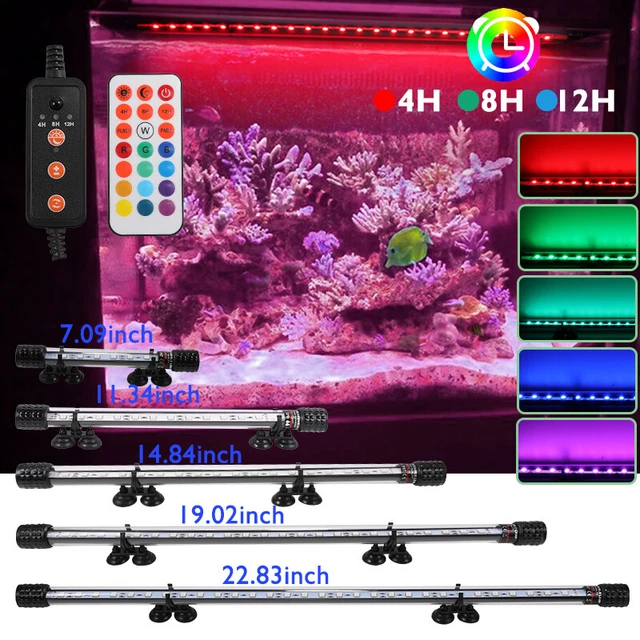 LED Submersible Aquarium Light Fish Tank Color Changing Lighting Remote Control
