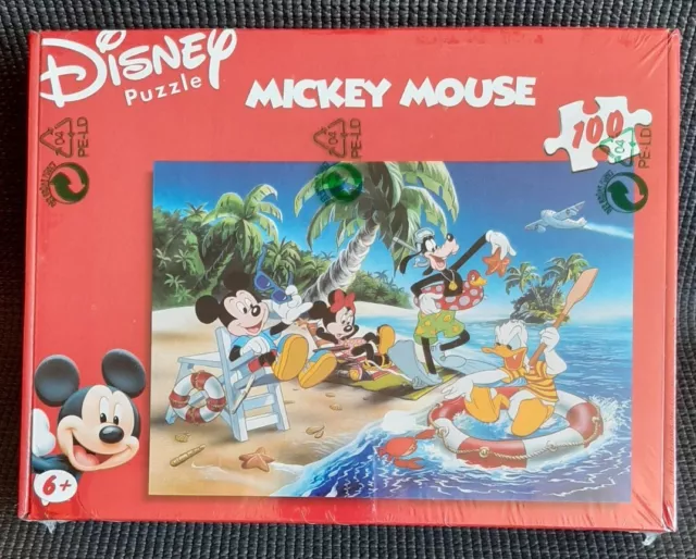 MICKEY MOUSE Disney Sommerferien 100-teiliges Puzzle von King NEU & VERSIEGELT