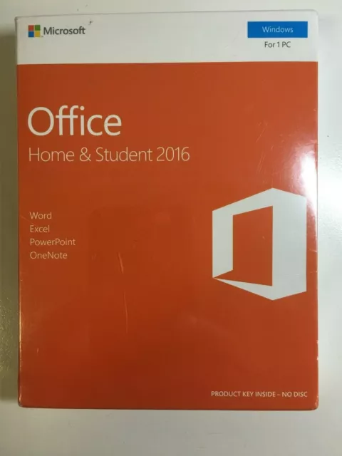 Microsoft Office Home & Student 2016 32/64 Bit New Retail Box 79G-04597