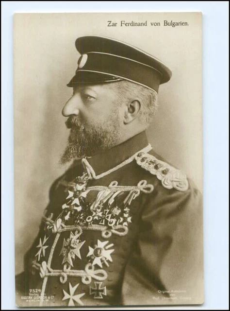S2625/ ZAR FERDINAND von Bulgarien mit Ehrenzeichen Foto AK ca.1914 EUR