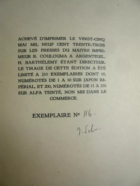 TARDIEU Jean Le Fleuve caché La Pléïade 1933  EO numéroté Poésie 3