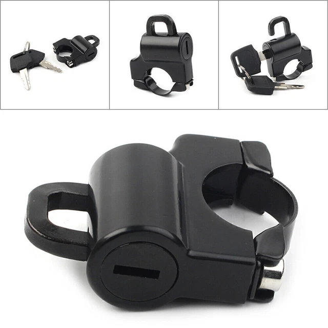 Cinturino Universale Con Lucchetto Per Casco Moto – D-Ring In Acciaio Inox, 2 Pezzi, Nero
