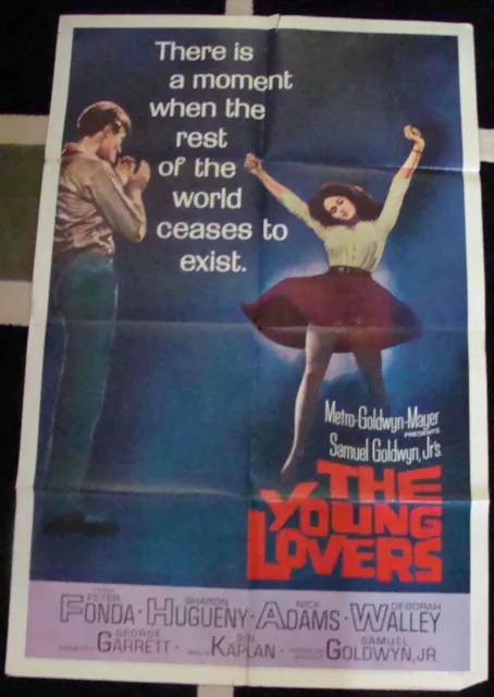 THE YOUNG LOVERS movie poster PETER FONDA DEBORAH WALLEY Original 1964 One sheet