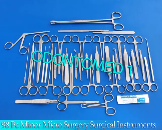 98 Pc Minor Micro Surgery Surgical Veterinary Dental Instruments Student Ds-863