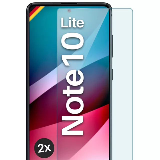 2x Echt Glas für Samsung Galaxy Note10 Lite Panzerfolie HD Premium Displayschutz