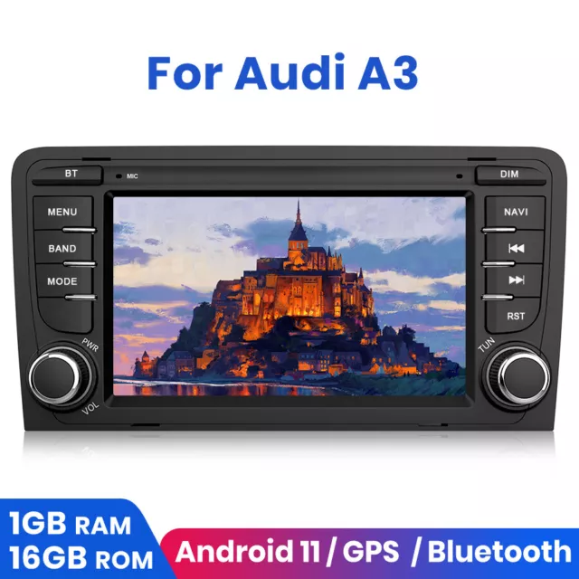 7" HD Radio RDS BT DAB+ GPS Sat Nav For Audi A3 S3 RS3 8P 8V 8PA WIFI 1+16GB USB