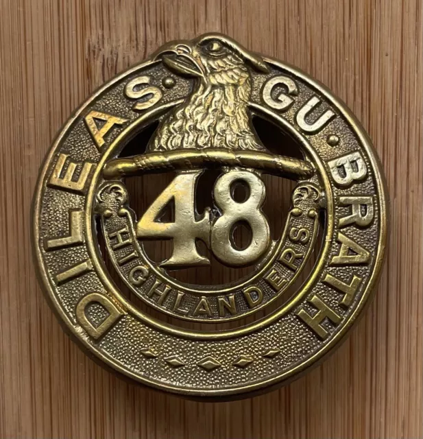Genuine Canada 48th Highlanders Gilding Metal Cap Badge