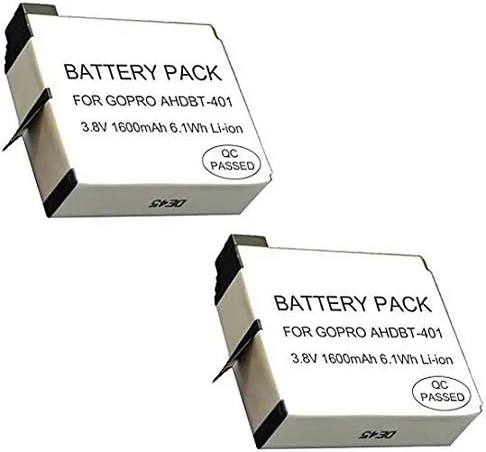 2X GoPro AHDBT-401 Li-ion Battery For GoPro Hero 4 Black Silve