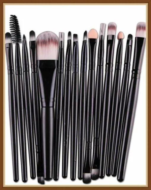 SET 15 pennelli Make Up Occhi Viso Trucco Kit Ombretto Mascara Brush