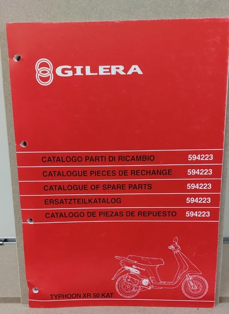 Catalogo Parti Di Ricambio Scooter Gilera Typhoon Xr 50 Kat Originale Piaggio