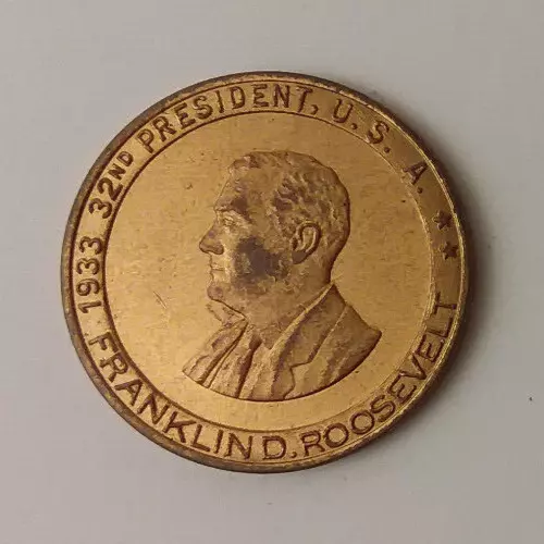Franklin D. Roosevelt 32nd President Coin Medal Token 25mm
