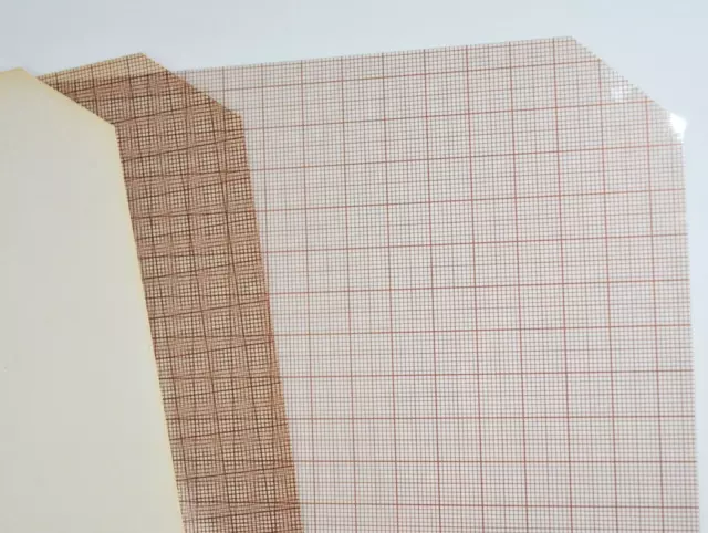 TRANSPARENTE Millimeter Folie A4, beschriftbar, bedruckbar,  5 Blatt