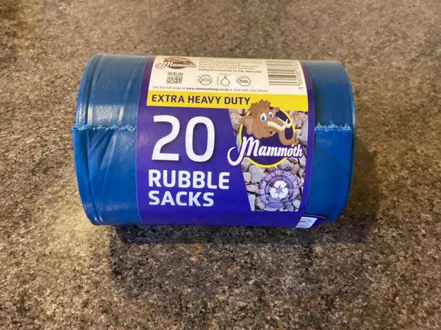 Sacchi di macerie blu, 20 extra pesanti, capacità sacchetto 50 L. posta gratuita