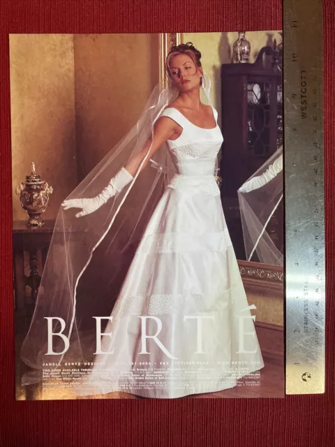 Berte Wedding Bridal Gowns 1998 Print Ad- Great To Frame!