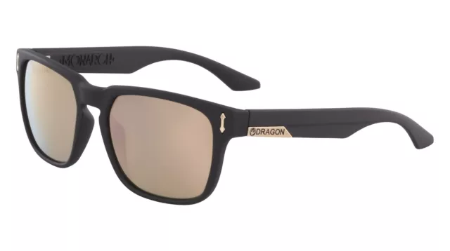 NEW Dragon DR Monarch LL 008 Matte Black Sunglasses with Rose Gold Luma Lenses