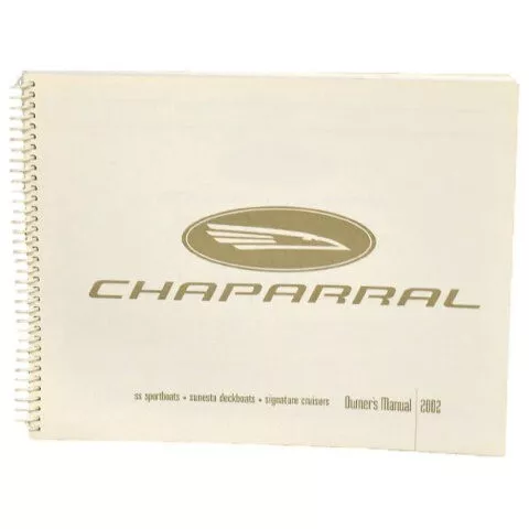 Chaparral Boat Owners Manual | 2002 SS Sportboats Sunesta Signature