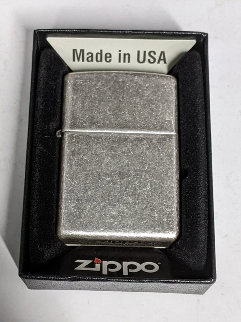 Zippo 2017 Antique Silver Plate Lighter Unfired In Box Bb33