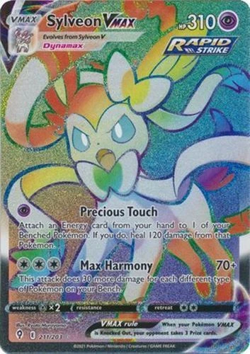 Sylveon VMAX - 211/203 - Pokemon Evolving Skies Sword Shield Secret Rare Card NM