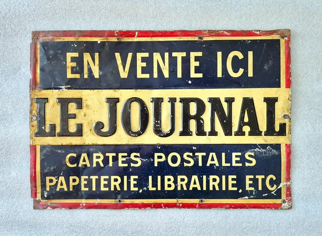TÔLE PUBLICITAIRE EMBOUTIE CHOCOLAT DE L'UNION ovale - EUR 90,00