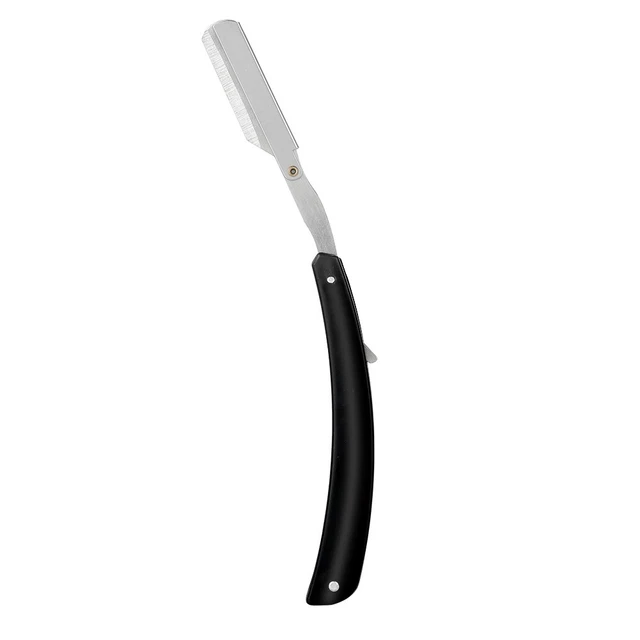 Barbero Hoja Recta Acero Inoxidable Salón Plegable Afeitado Corte de Cabello ECA