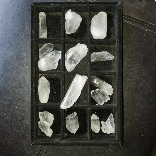 16 pc Arkansas Quartz Crystal flat