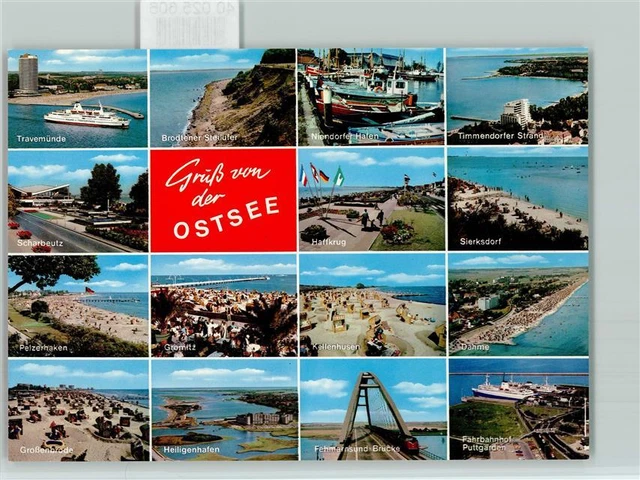 40025606 - 2401 Travemuende Riesenkarte Travemuende Brodtener Steilufer