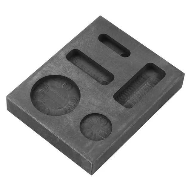 Stampo In Grafite Per Fusione Metalli - 5 Scanalature Per Crogioli E Lingotti | Attrezzatura Da Laboratorio