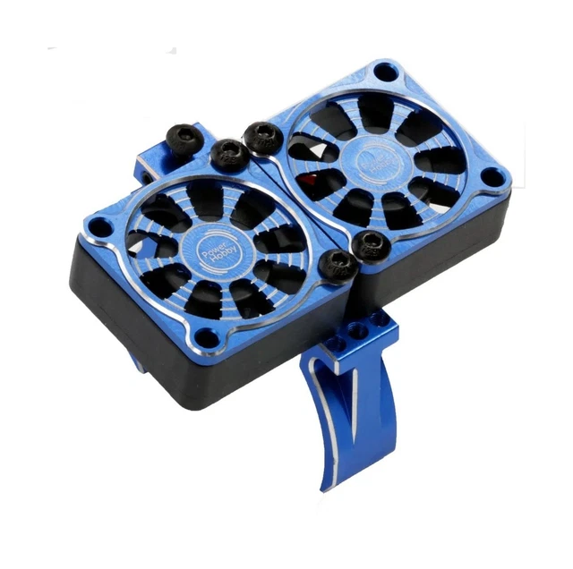 Powerhobby 1/10 Car/Truck Aluminum Heatsink 30mm Twin Turbo Cooling Fans with...
