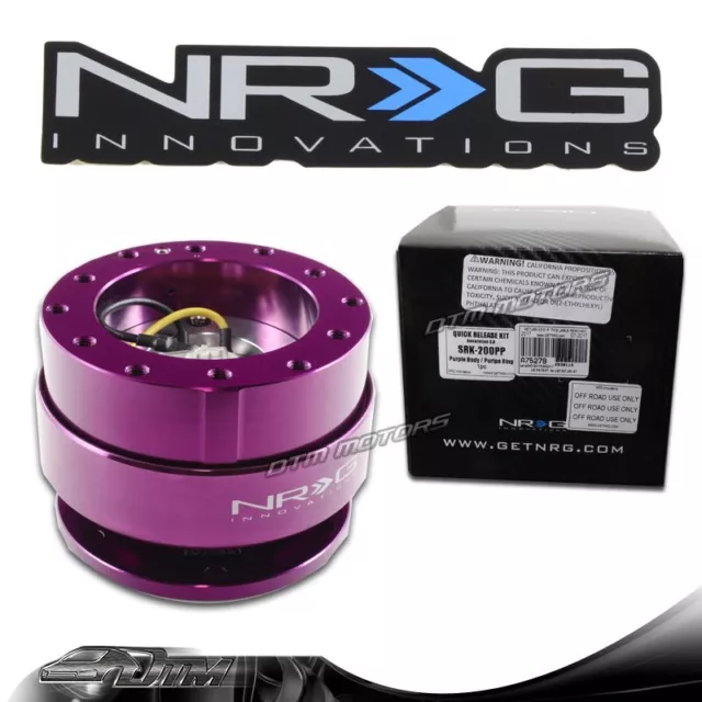 Violet Balle Verrou Volant NRG Gen 2.0 Rapide Sortie Adaptateur Kit SRK-200PP